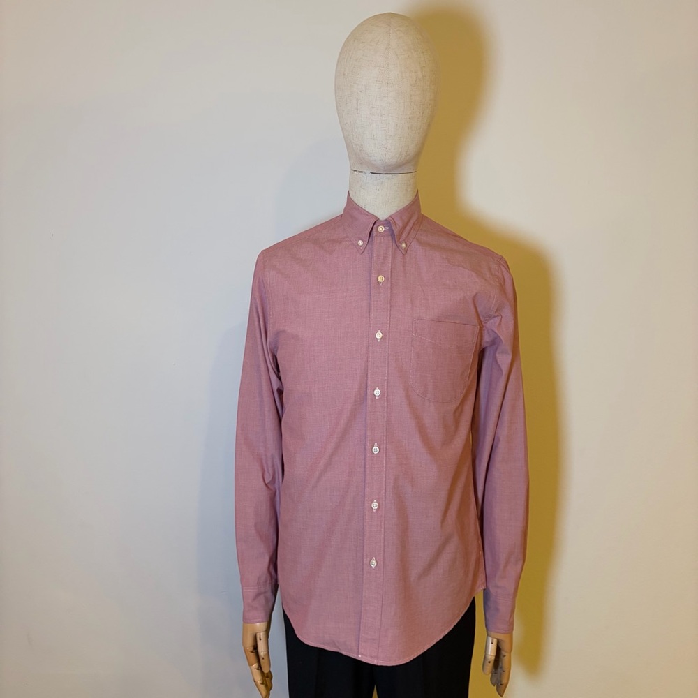 J.Crew Secret Wash Shirt in Organic Cotton Stretch - Pink - Small